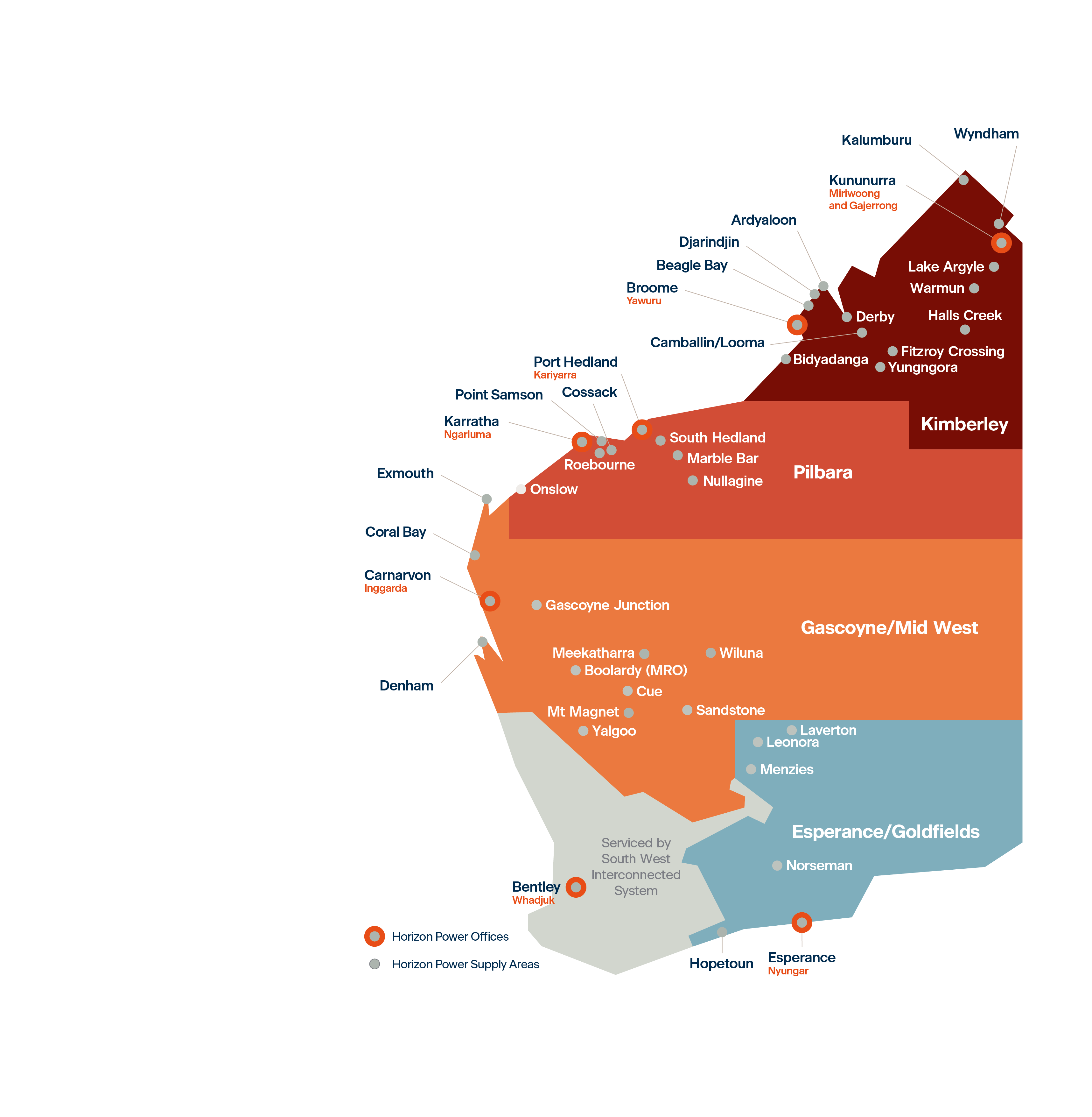 Horizon Power  - Regional colour map - service area - Aboriginal names.png